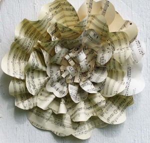 sheet music flower